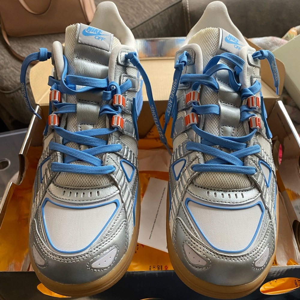 Kids Blue and Gray Sneakers